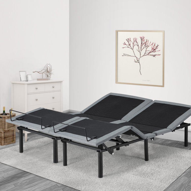 Alwyn Home Brame Split King Massaging Zero Gravity Adjustable Bed with